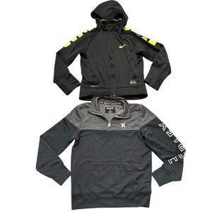 Nike and Hurley boys athletic pullover sweater bundle M